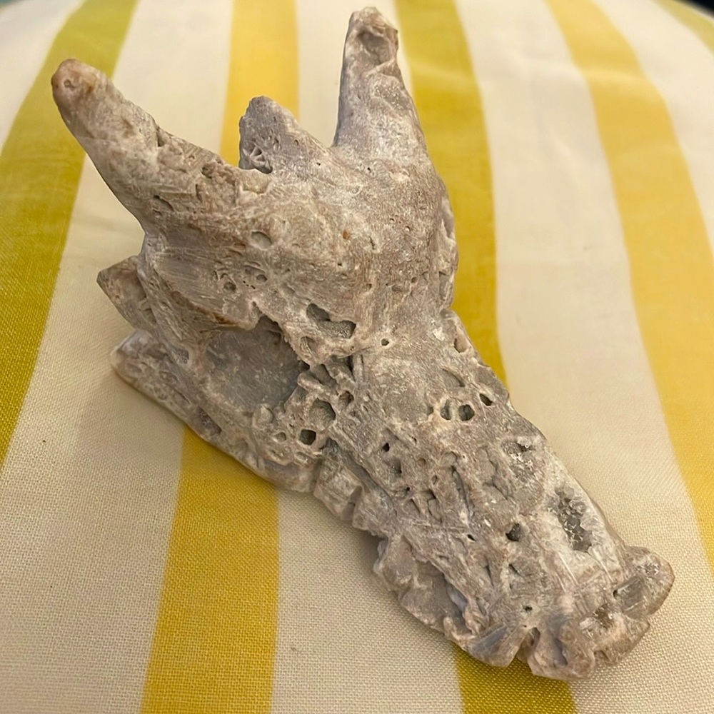 RARE 3” Crystal Gemstone Dragon Head Figurine